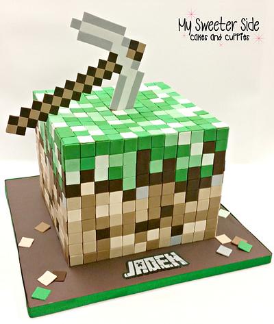 Minecraft Cube - Cake by Pam from My Sweeter Side