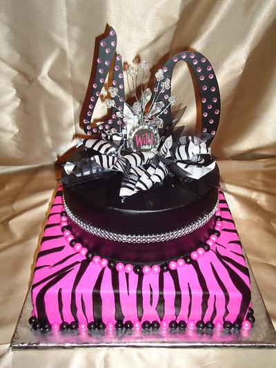 Diamond Zebra - Cake by Kim Leatherwood