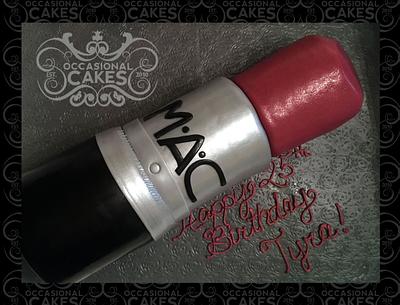 lipstick cake - Cake by Occasional Cakes