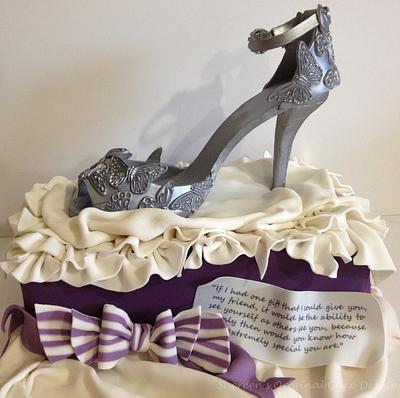 Silver Butterfly Shoe - Cake by Shereen