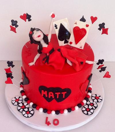 Lady in Red birthday cake.  - Cake by The CandyApple Cake Company