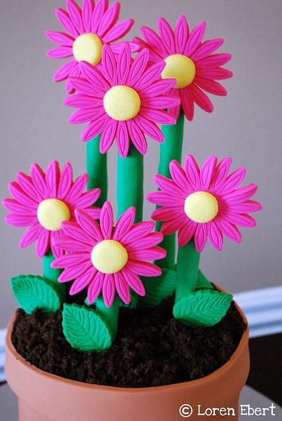 Flower Pot Cake! - Cake by Loren Ebert