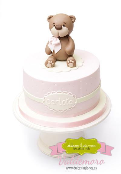 Teddy Bear Baptism Cake - Cake by Dulces Ilusiones