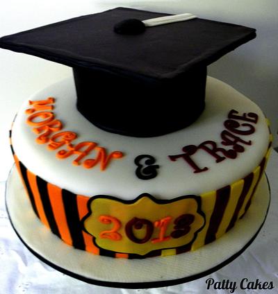 Two schools, two cousins, two graduations - Cake by Patty Cakes Bakes