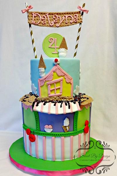 Ice Cream Shop Birthday Cake - Cake by SweetByDesign
