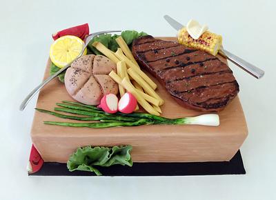 Steak with vegetables - Cake by SWEET architect