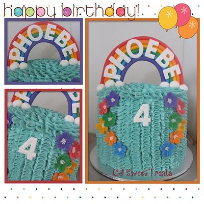 Ruffled Rainbow Cake - Cake by cjsweettreats