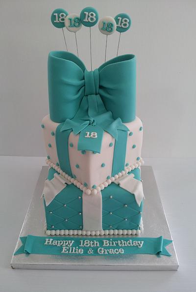 Tiffany Box Cake - Cake by Creative Cakes - Deborah Feltham