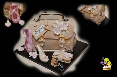 Girly Bag - Cake by Cakes by Nina Camberley
