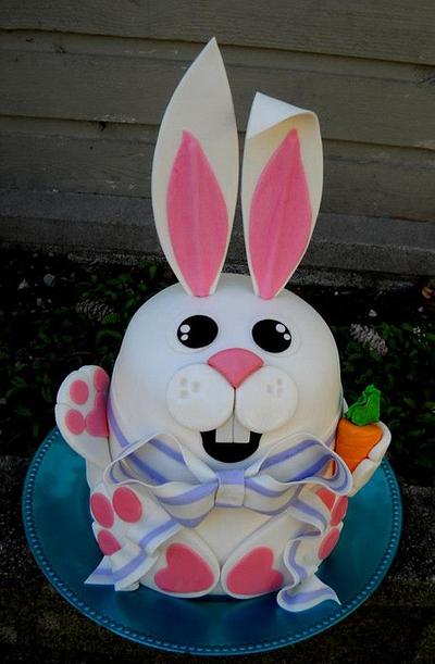 3D easter bunny cake (cheeky monkey cakes) - Cake by cheeky monkey cakes