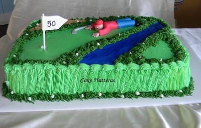 Happy 50th to a Golf Lover - Cake by Donna Tokazowski- Cake Hatteras, Martinsburg WV