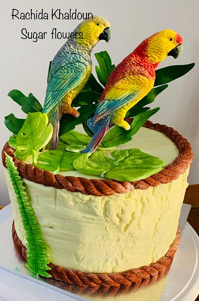 Tropical island  - Cake by Rachida sugar flower 