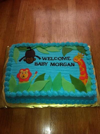 Jungle Baby Shower Cake - Cake by caymancake