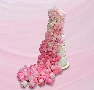 Cascading Pink  - Cake by MsTreatz