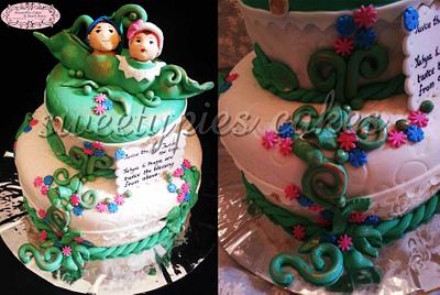 baby welcome for twins - Cake by Sweetypiescake