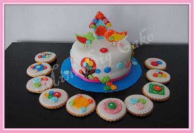 Bird Button Cake  - Cake by Minibigcake