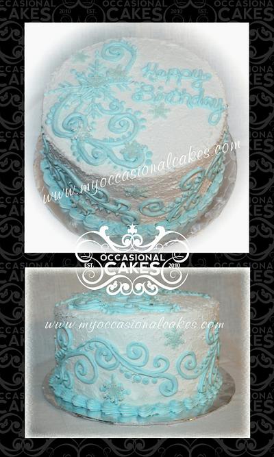 snow and swirls - Cake by Occasional Cakes