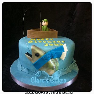 fishing cake for a lcfc fan..... - Cake by Clare's Cakes - Leicester
