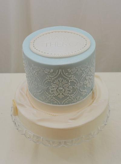 Simple and Elegant Baby Shower Cake - Cake by Sugarpixy