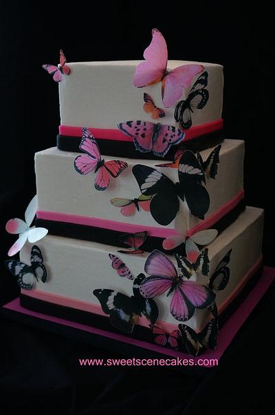 Sugar Butterflies - Cake by Sweet Scene Cakes