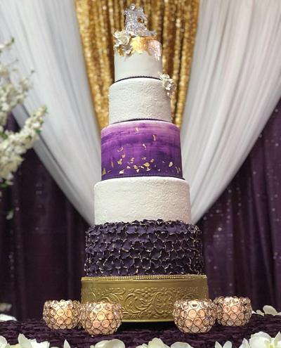 Shades of Ultra Violet Wedding Cake - Cake by MsTreatz