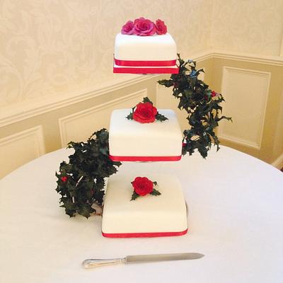 Christmas wedding cake - Cake by Jo's Cupcakes 