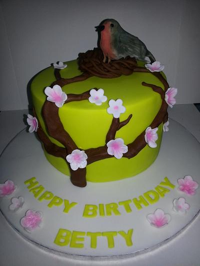 robin red breast - Cake by Tracy's Treats