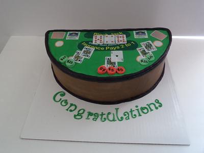 BlackJack Table Cake - Cake by Isolda's Custom Cake Design