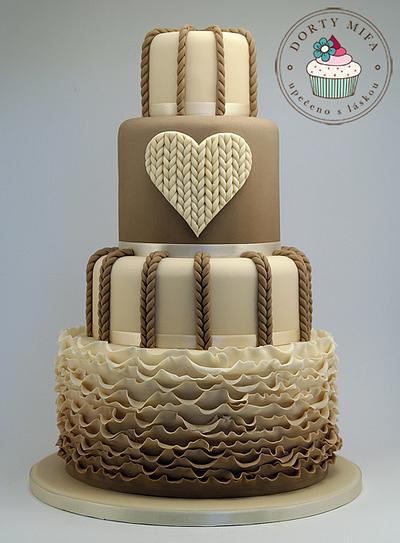 Knitted Wedding Cake  - Cake by Michaela Fajmanova