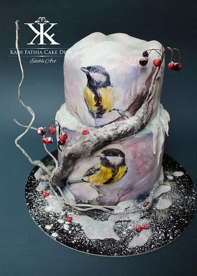 Winter birds - Cake by Fatiha Kadi