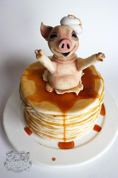Pig in a Blanket....of Pancakes - Cake by Avalon Cakes School of Sugar Art