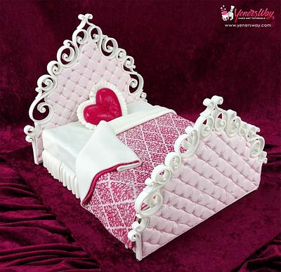 Valentines Bed Cake - Cake by Serdar Yener | Yeners Way - Cake Art Tutorials