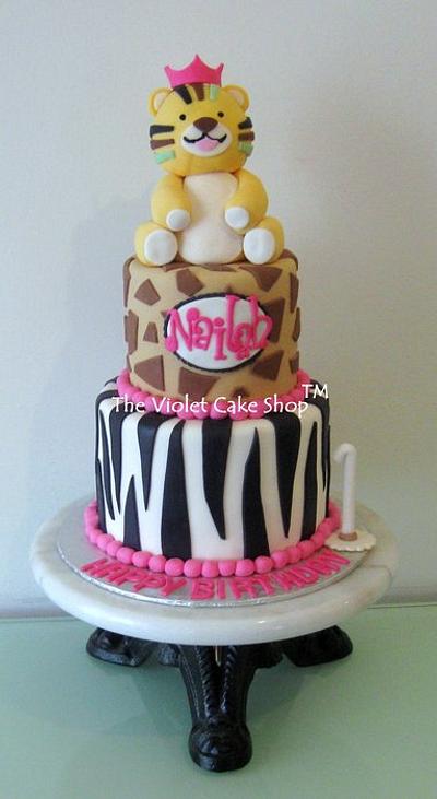 1st Birthday Animal Print - Cake by Violet - The Violet Cake Shop™