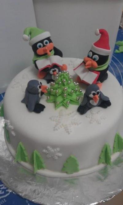 a penguin christmas - Cake by jodie baker
