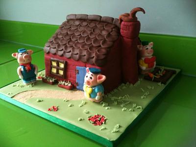Three little pigs - Cake by Mrs Macs Cakes