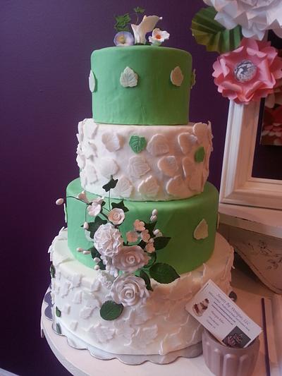 Summer Garden Wedding Cake - Cake by Sweets By Monique, LLC