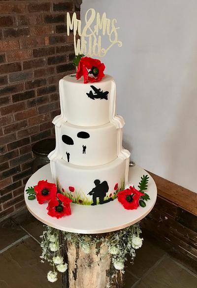 Airborne Wedding Cake - Cake by Canoodle Cake Company