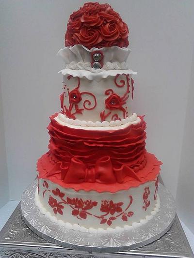 Red Roses & Romance  - Cake by K Blake Jordan