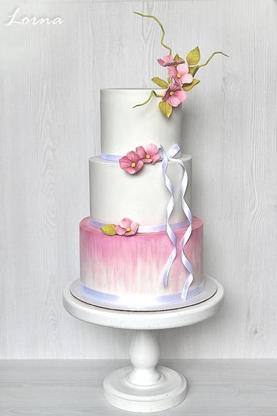 Pink Hydrangea - Cake by Lorna