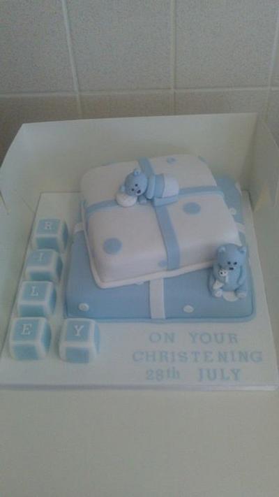 bears christening cake - Cake by sonia caunce