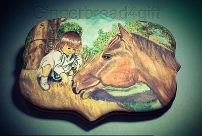 Little girl with horse - Cake by Maria