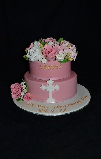 christening cake - Cake by Sue Ghabach