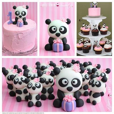 1st Birthday Panda Cupcakes and Smash Cake - Cake by Midtown Sweets