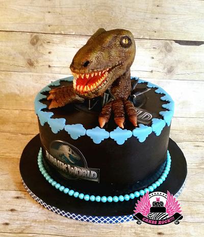 RAWR!!!  Jurassic World Velociraptor Cake - Cake by Cakes ROCK!!!  