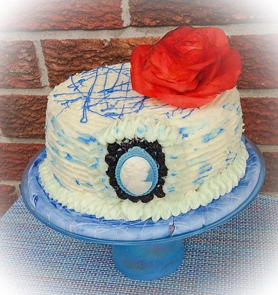 Blue Themed Birthday Cake - Cake by June ("Clarky's Cakes")