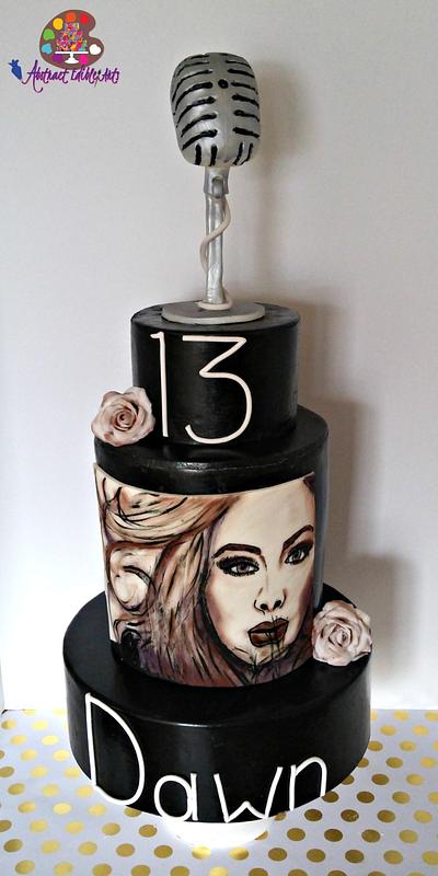 Hand painted Adele Cake - Cake by Jessa