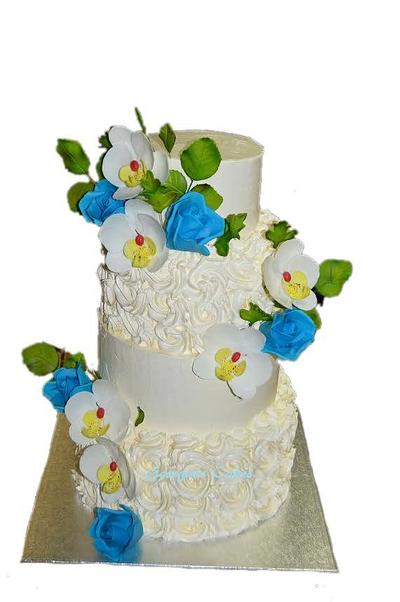 Swiss merengue buttercream wedding cake - Cake by Georgia´s Cakes 