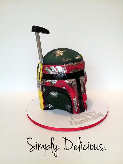 Boba Fett helmet - Cake by Simply Delicious Cakery