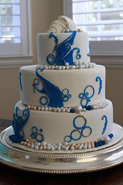 Seascape Wedding Cake - Cake by Cakeicer (Shirley)