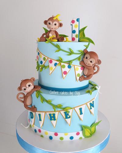 Baby monkeys - Cake by Couture cakes by Olga